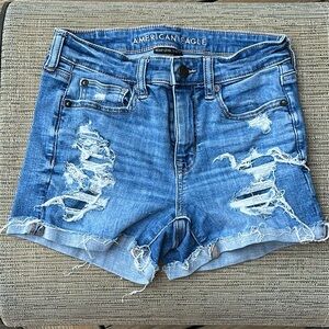 American Eagle Next Level Stretch Hi-Rise Denim Shorts